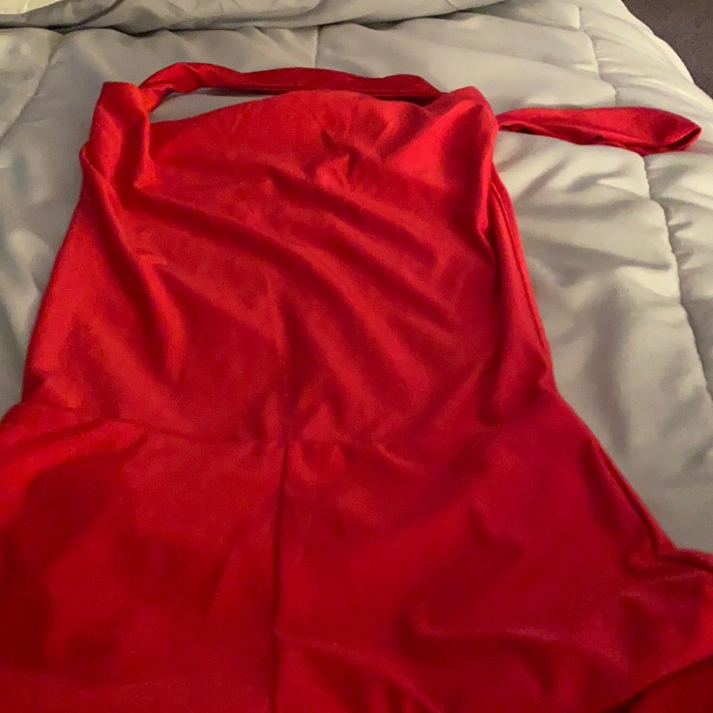 Size Large Red Halter Jumpsuit
